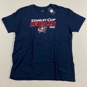 NWT Columbus Blue Jackets 2019 Stanley Cup Playoffs Fanatics T Shirt Mens 2XL